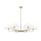 Z-Lite Leila Chandelier, 6-Light, 44 In.W x 10.75 In.H, Luxe Gold/White Linen 744-44R-LG - alternate 7